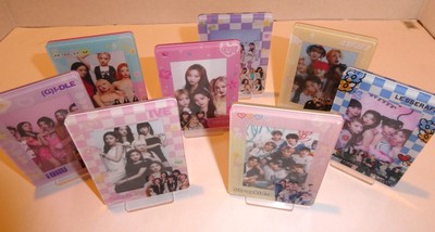 K-POP Acrylic Plastic Photo Card Frame Stands - Stray Kids, ATEEZ