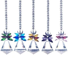 5Pcs/Lot Rainbow Maker Suncatcher Cut Crystal Pendulum Lamp Prisms Pendants 30mm