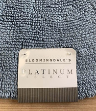 Bloomingdale's Platinum Select Oval Bathroom Rug Ocean Blue Color in Two Sizes