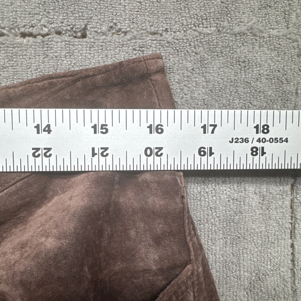 Pantalones de Cuero Chicos 2 Medianos Marrón Gamuza 32x28 Bohemio Vaquera Occidental Foto 3 de 4