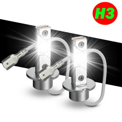 H3 LED Fog Light Bulb Conversion Kit Super Bright Canbus Super White High Power
