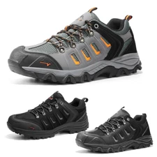 NORTIV 8 Men's Waterproof Hiking Shoes Lightweight Leather Low-Top Walking Boots