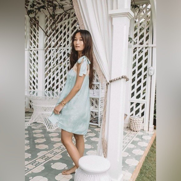 knee length dresses for ladies Come and Get It Aqua Sequin Party Mini Dress - US 16 main image 0