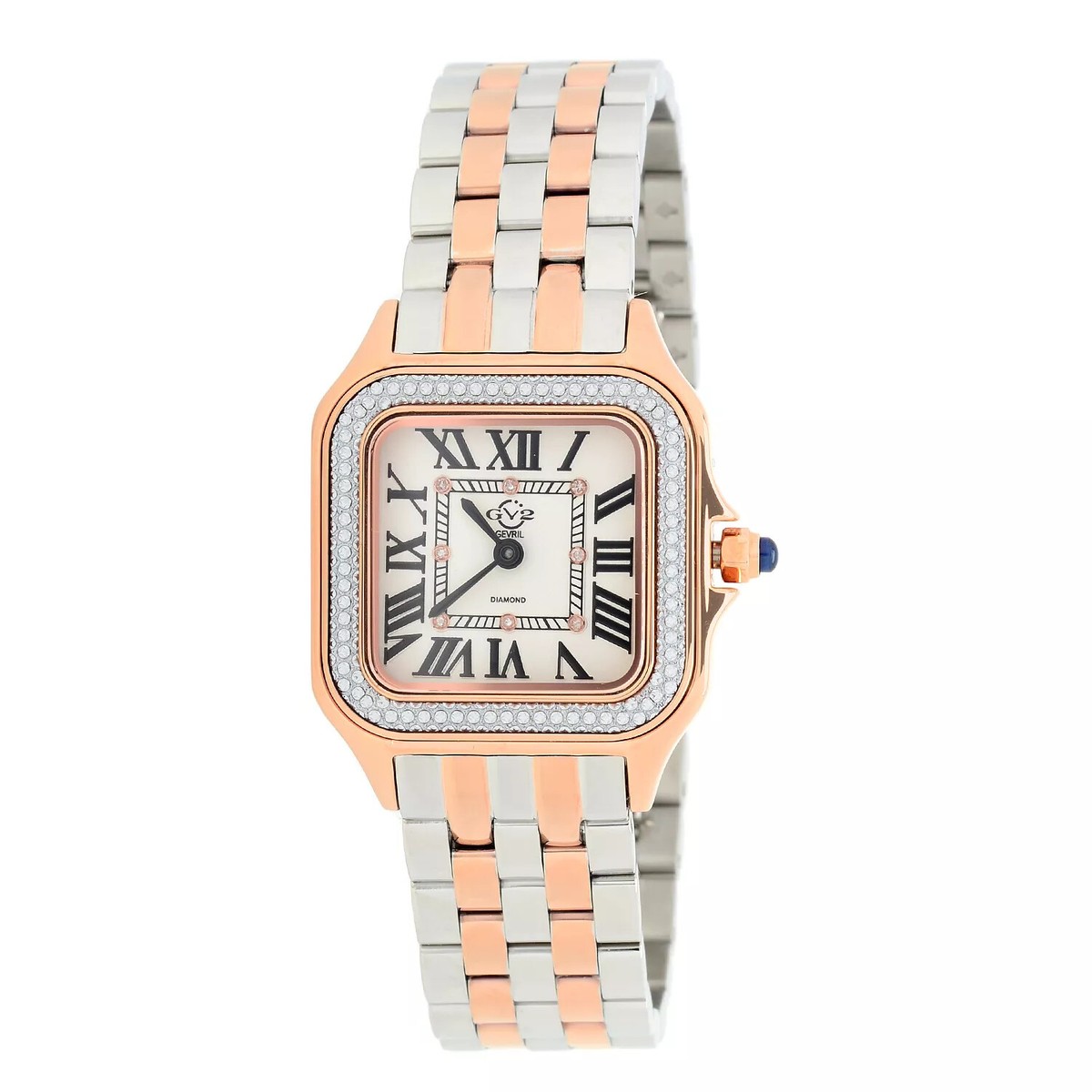 Lady's GV2 Gevril 12104B Milan Swiss made Diamond Two-Tone