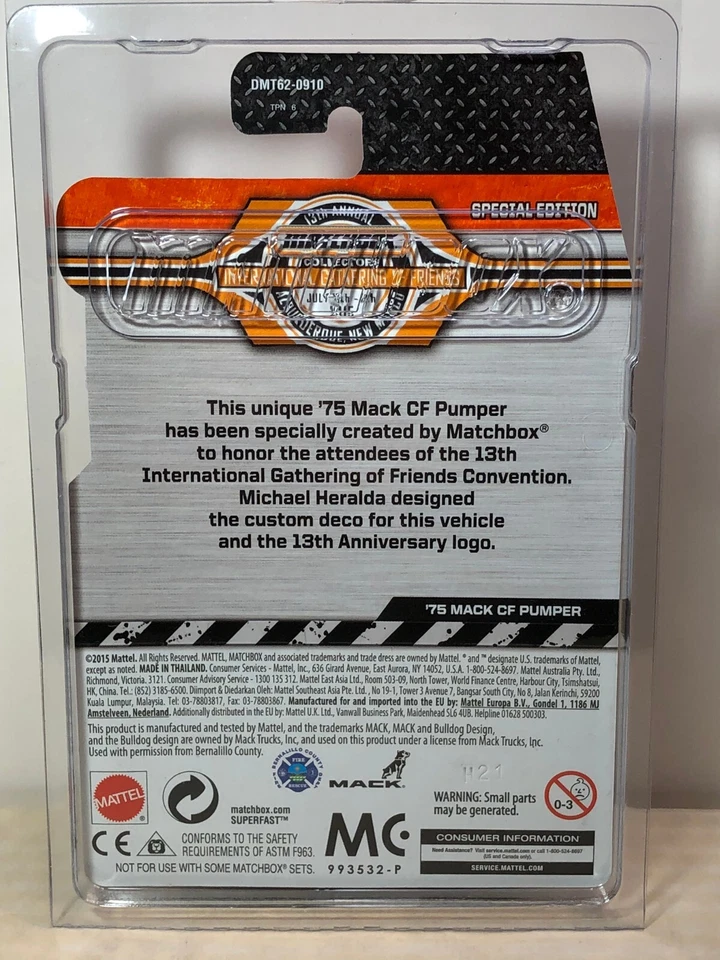 MATCHBOX 2015 MCCH GATHERING OF FRIENDS ALL THREE CODE ONE CONVENTION MODELS - Image 3 of 4