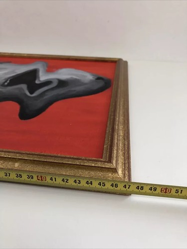 Vinntage Abstract Portrait Surrealist Mans Head Oil Painting by Unknown Artist - Picture 6 of 8