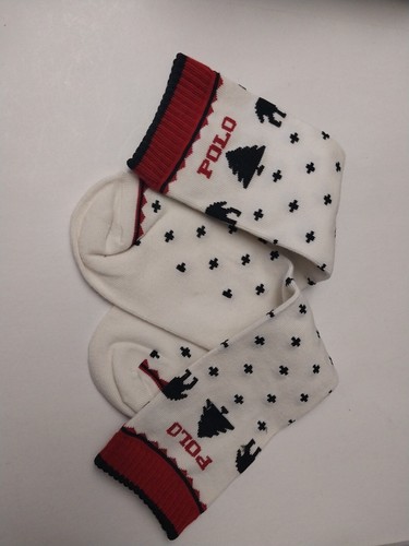 Polo Ralph Lauren Girls Womens Ski Cabin Crew Socks Size 9-11 Shoe 4-10, 3 PAIR - Picture 11 of 11