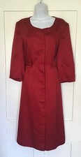Kaliko Burgundy Red Dress Coat Evening Occasions Party Formal Retro