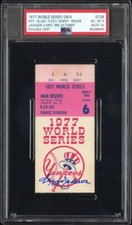 REGGIE JACKSON MR OCTOBER 3HR 1977 WORLD SERIES GAME 6 TICKET NYY🏆PSA 4 AUTO 10