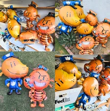 Dogman cat kid man Balloons happy birthday theme supplies decoration party latex