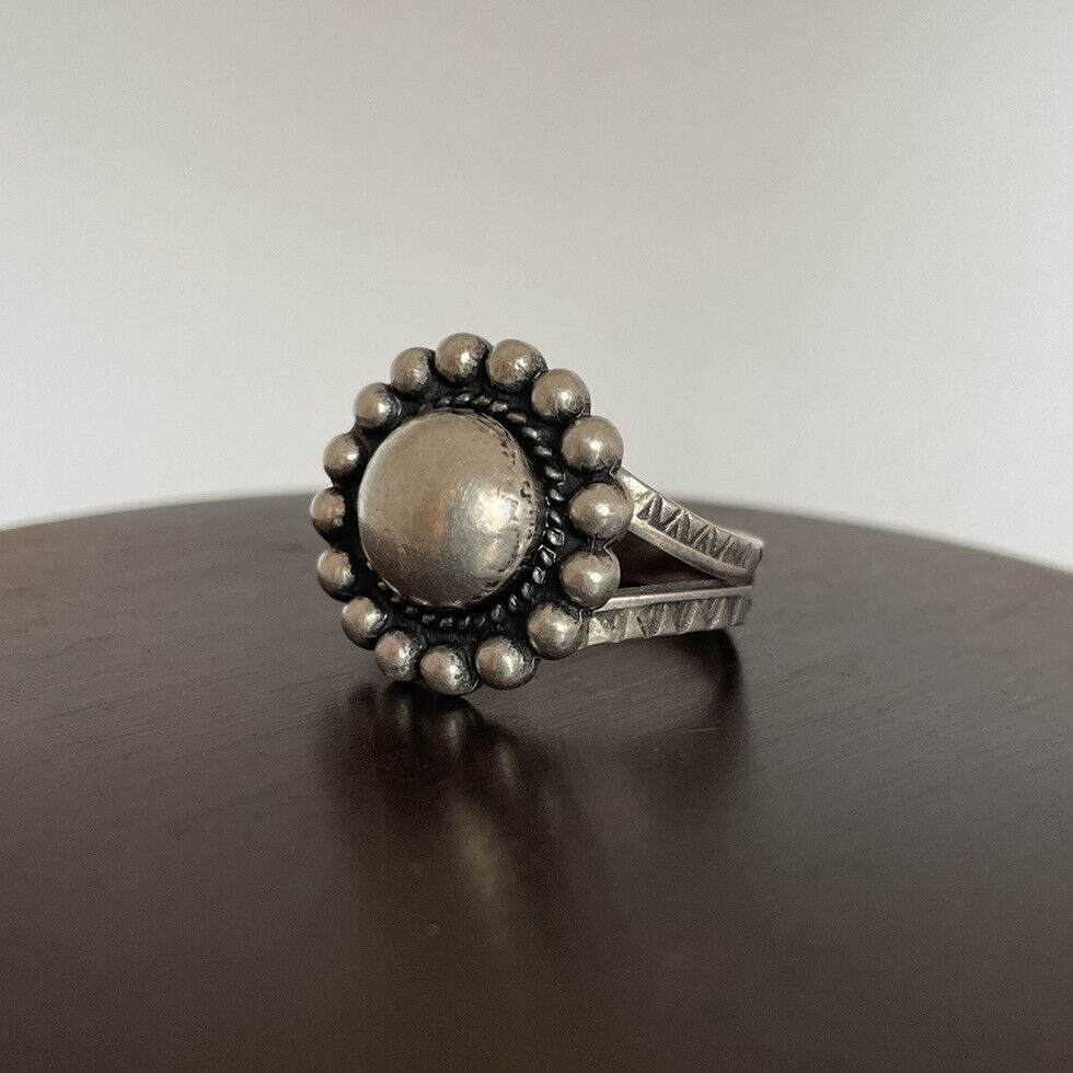 OLD Opening large release sale Fred Harvey Era Navajo Sterling Siz Concho Stamped Ring At the price Dome