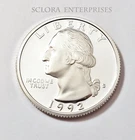 1992 S WASHINGTON *90% SILVER PROOF* QUARTER  **FREE SHIPPING**