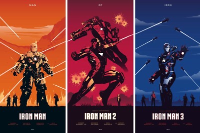 Iron Man Movie Trilogy Poster (24x36) inches | eBay