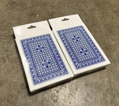 2x BLUE PREMIUM 1864 GIANT PLAYING CARDs - Goldfield Nevada  DECK 5X3.5 - Large