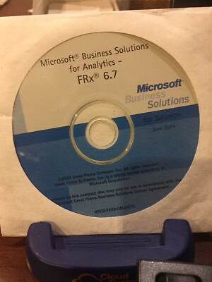 Microsoft Business Solutions For Analytics FRx 6.7. For Solomon. Never Used