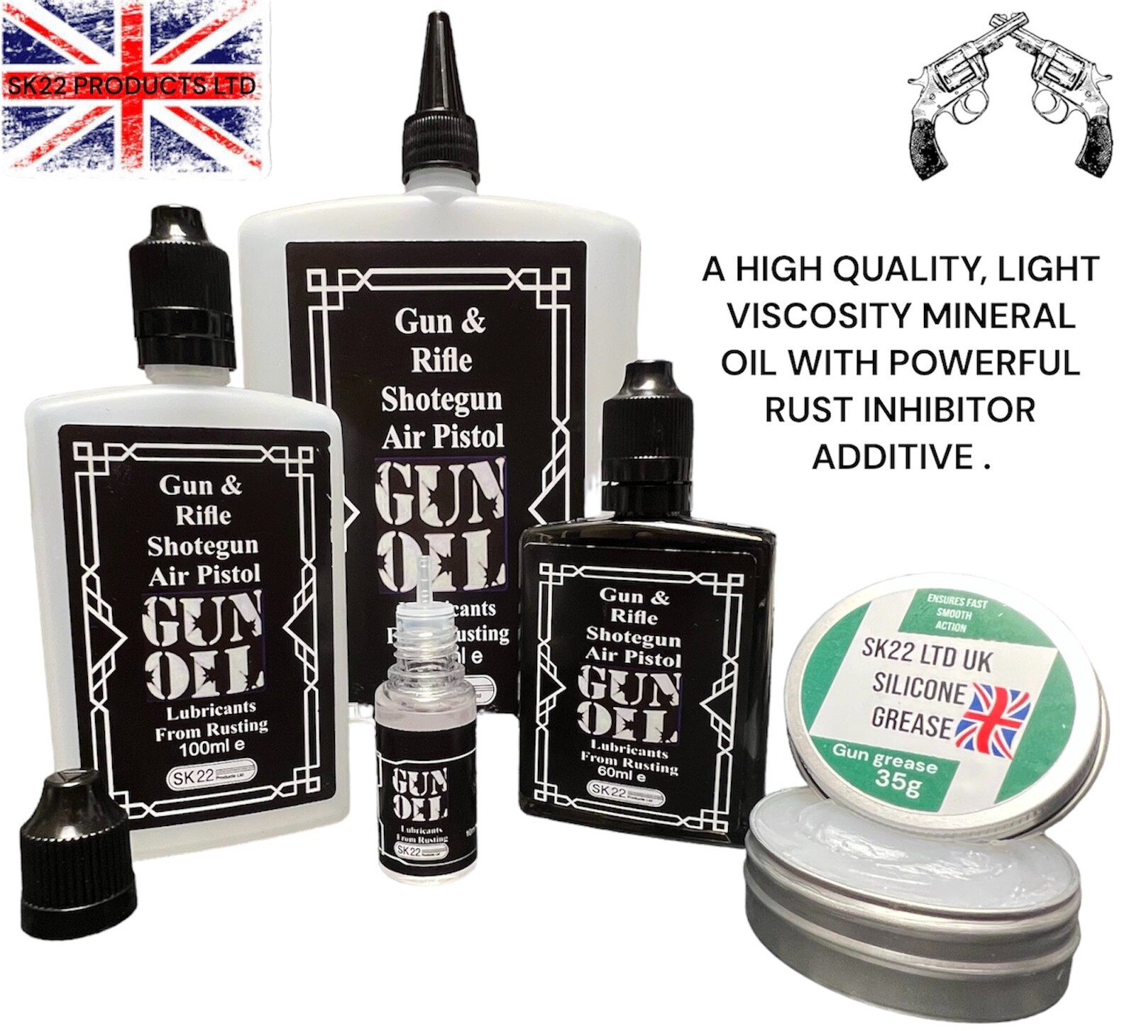 Gun & Rifle Oil Pistol Lubricant. Each Bottle Comes With Free 35g