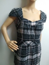 Guess dress cap sleeves Plaid Black White Pink Gray Guess Los Angeles Size 12