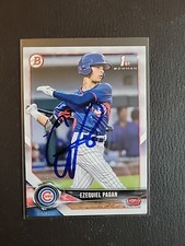 2018 Bowman Draft Baseball Ezequiel Pagan 1st RC Rookie Card Signed IP Auto Cubs
