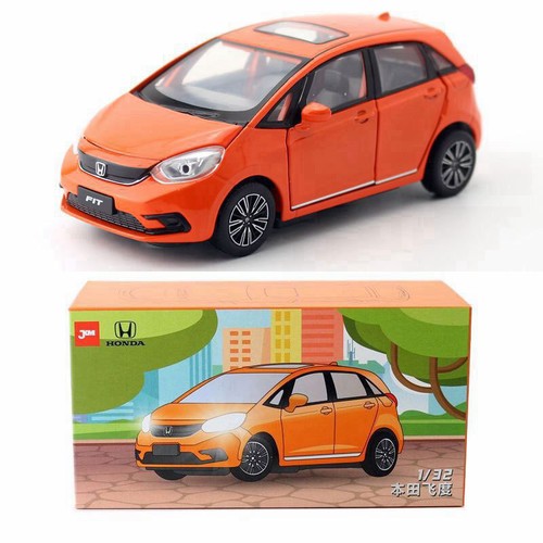 Honda Fit Toy Car 1/32 Diecast Metal Model Car Toys for Boys Kids Gifts Orange - Picture 10 of 10