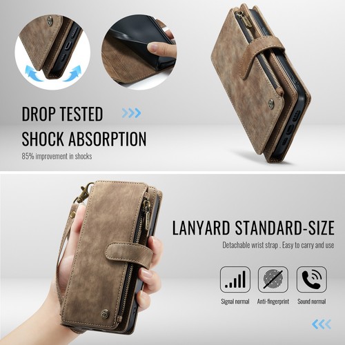 CaseMe Multi-card Slot Zipper High-end Leather Wallet Phone Case Wrist rope - Picture 19 of 28
