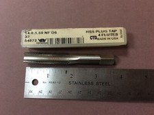 HSS Plug Tap 4 Flutes 14.0-1.50 NF D6 Made In USA