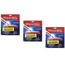 3 Pack WoundSeal Powder 4 Single Use Applications Stops Bleeding Instantly