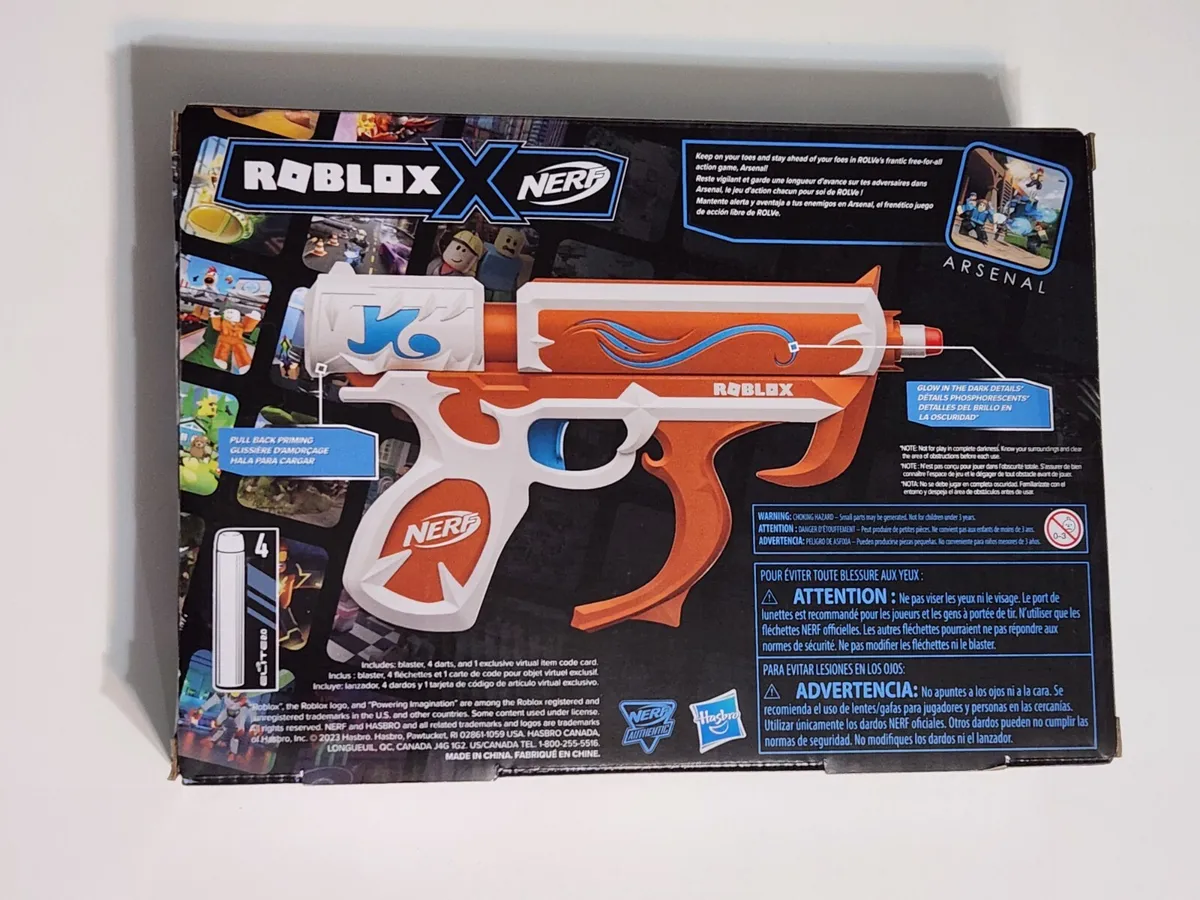 Nerf Roblox Arsenal Soul Catalyst Glow-in-the-Dark Dart Blaster GUN W/VIRTU  CODE