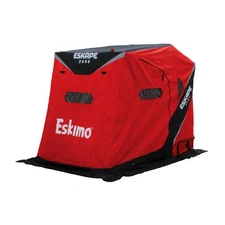 Eskimo Eskape 2600 Sled Ice Shelter, Insulated, Red/Black, 2-Person, 38400