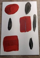 Red Black Abstract IMPRESSIONISM Modern Painting by Gat