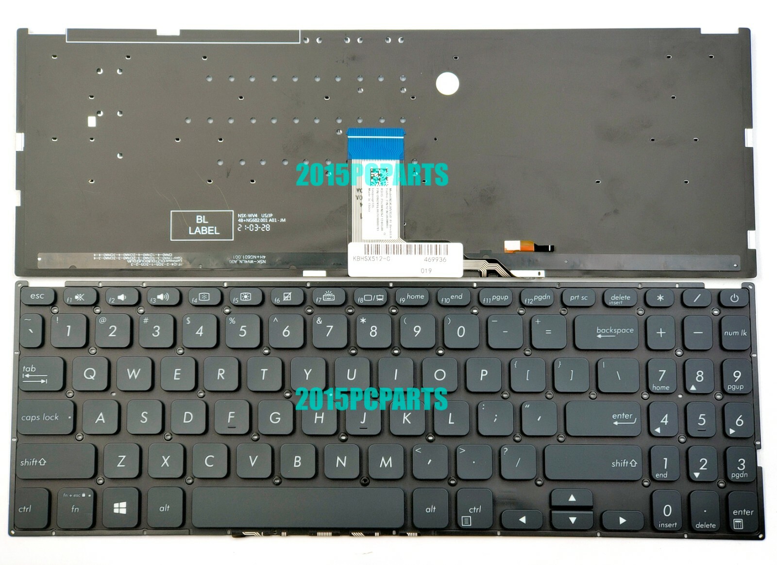 Photo 1 - Nouveau Asus P1504D P1504F P1504J P1504U R564D R564F R564J R564U Clavier US Rétroéclairé