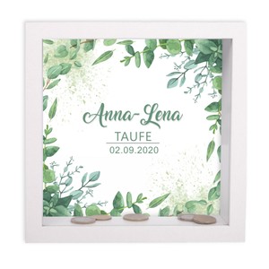 Bilderrahmen Spardose Zur Taufe M07 Personalisiert Mit Name Datum Geldgeschenk Ebay