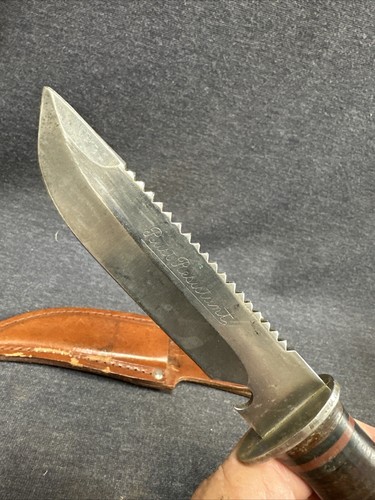 EGW WWII Era Waterman Combat Knife Fighting Leather Sheath - Picture 4 of 10
