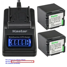 Kastar Battery LCD Quick Charger for Panasonic CGA-DU21 DU21 & SDR-H18 SDR-H20
