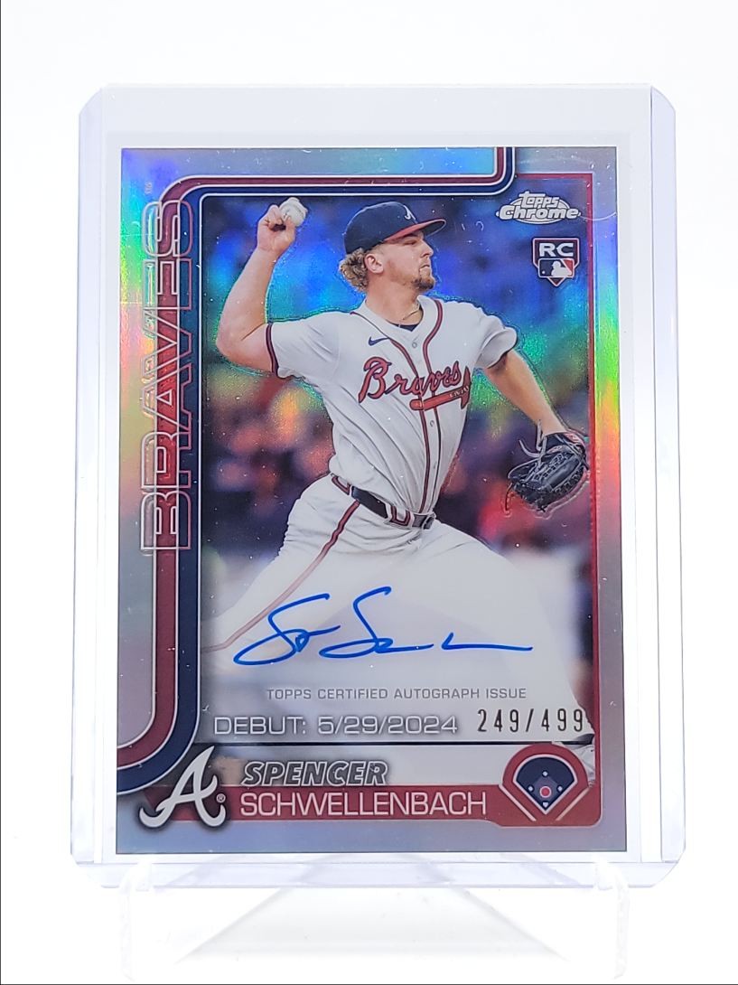 SPENCER SCHWELLENBACH 2025 TOPPS CHROME ROOKIE REFRACTOR A RC AUTO /499 Q4440