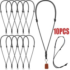 10Pcs Necklace Cord for Jewelry Making, Black Waxed String Bracelet Maki