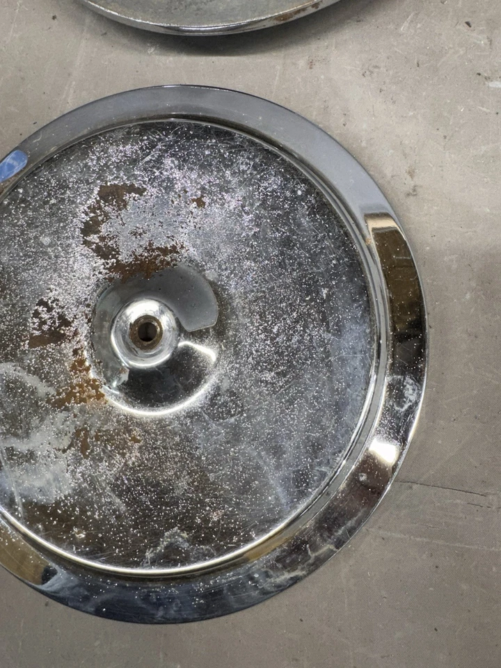 Filtro de aire cromado 4bbl Chevy Ford Mopar Pontiac Oldsmobile tapa base V8 V-8 rata Foto 3 de 4