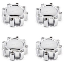 Set 4 Vision C375-8c 375 Warrior Wheel Center Caps 8 Lug Chrome Fits 8x6.5 8x170