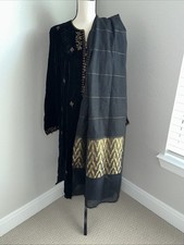 NWT Pakistani/Indian Embroidered Velvet Suit for Women, Premium Festive Wear