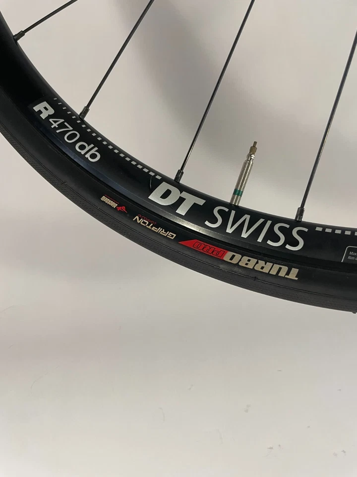 DT Swiss R470db 700c Wheelset & Tires 11 spd Disc Brake 142/100mm Thru Axle 24H - Image 2 of 4