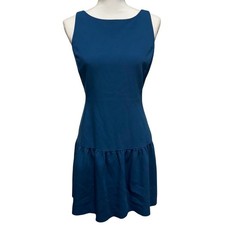 Sleeveless Teal Blue Dress Fit and Flare Party Cocktail Casual