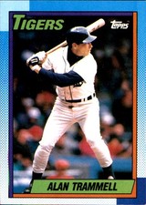 Alan Trammell 1990 Topps #440 Detroit Tigers HOF FREE SHIPPING AutographDen