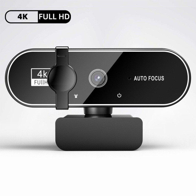 Mini 4K USB Webcam with Mic, Auto Focus HD Camera for PC &amp; Laptop, 30fps 2K/1080