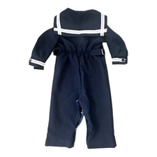 Vintage R-Gee Navy Sailor Romper 24M USA Toddler Outfit Nautical Polyester