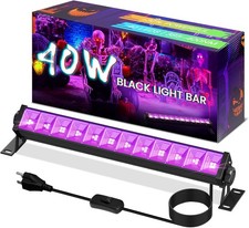 40W LED Black Light Bar, Blacklight with 6FT Cord one pack