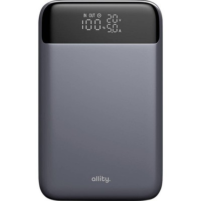 Allity APB-200 Powerbank 19200 mAh Quick Charge, USB PD LiPo Grau Statusanzeige