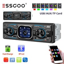 Single 1 Din Car Stereo Radio AUX/USB/SD Bluetooth FM MP3 Player Touch Screen