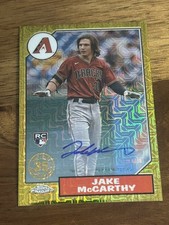 Jake McCarthy 2022 Topps Series 2 1987 Chrome Silver Pack Mojo Rookie Auto RC