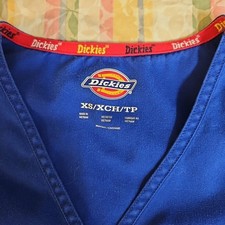 Dickies Nurses' Scrub Top Size XS Blue. S-142