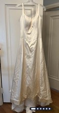 Jenny Lee Couture Satin Wedding Dress with Train  cummerbund 34" bust-30" waist