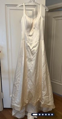 Jenny Lee Couture Satin Wedding Dress with Train & cummerbund 34'' bust-30'' waist